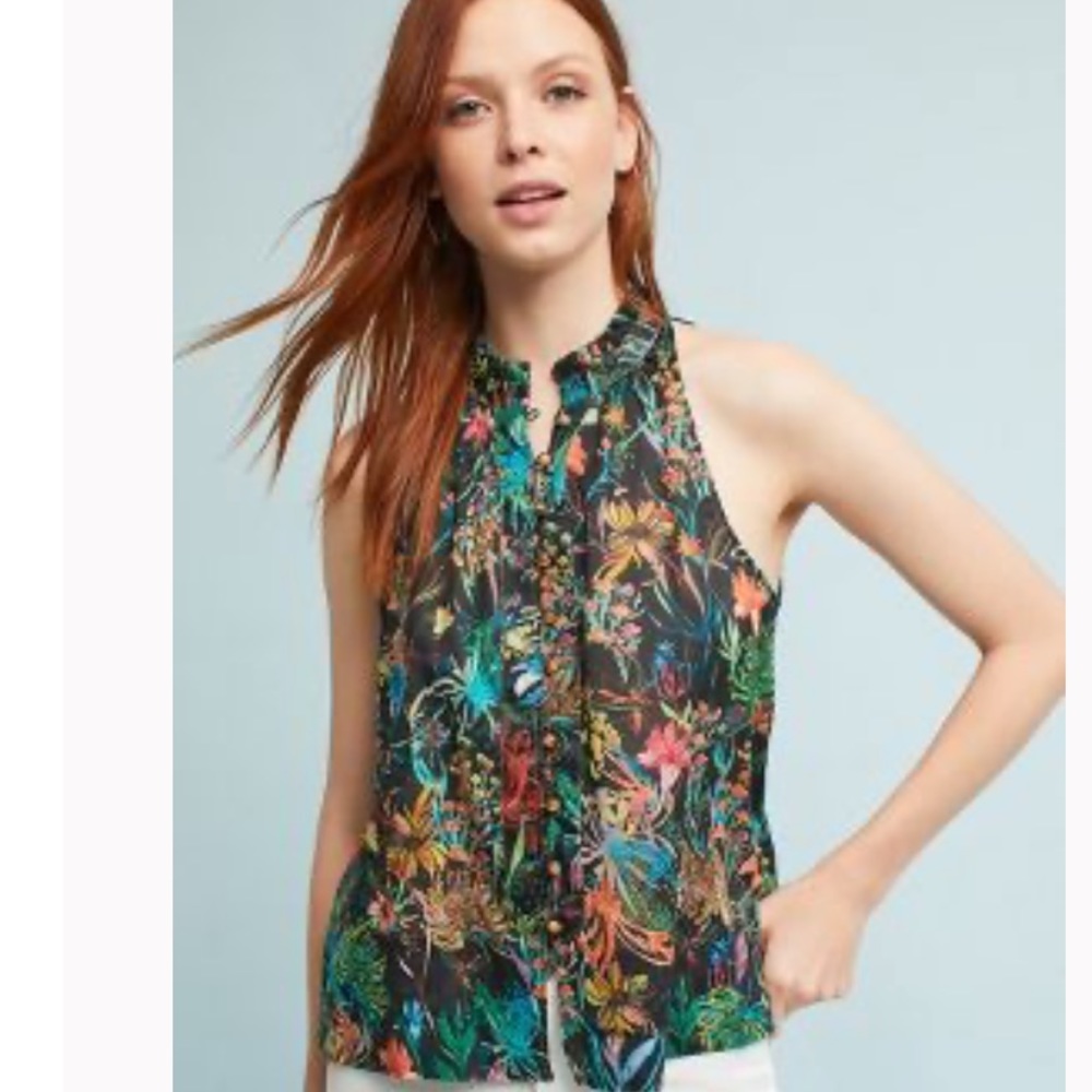 Anthropologie Maeve tropical tank